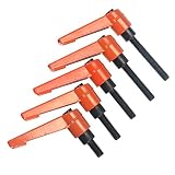 Sndy M6 男性スレッド機械調整可能なクランプハンドルレバー金属加工オレンジ - 12mm