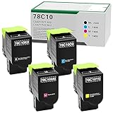 78C10 互換トナーカートリッジ Lexmark CS421 CX522 CX622 CS521 CX421 CX521 CS522 CX625プリンター用 (4パック)