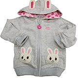 ミキハウス(mikihouse) プッチー＆うさこ お耳つきパーカー 110cm 白×ピンク(72)