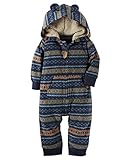 カーターズ Carter's フード付き フリース カバーオール & ベビー・デポ モスリン ウォッシュクロス Hooded Fleece Jumpsuit 6M (61-67cm) [並行輸入品]