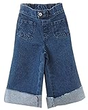 Plus Nao(プラスナオ) デニムパンツ ワイドパンツ バギーパンツ ガウチョパンツ シンプル おしゃれ かわいい 子供服 女の子 キッズ ジュニ デニム 130