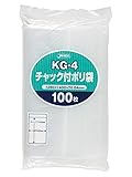 ジャパックス チャック付き ポリ袋 透明 縦40cm×横28cm×厚み0.04mm 収納袋 しっかり閉まる 強力チャック 100枚入 KG-4
