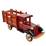 Decorative Truck Beer Bottle Can Holder - Vintage Style Wooden Beer Stand and Bottle Storage, 15 x 1