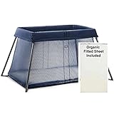 Baby Bjorn 040213USKT2 Travel Crib With Organic Fitted Sheet - Great Blue by BabyBj?rn