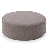 LOWYA （ロウヤ） 【低反発×高反発のハイブリッド】 クッションスツール クッション 高反発 低反発 洗えるカバー 大きめサイズ 座椅子 円形 グレー 新生活