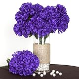 tableclothsfactory 56 Large菊Mumsボール人工ウェディング花 – 4 bushes – パープル