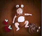 【Abz company】 ダークブラウン クマ もこもこ あったか おくるみ 超 かわいい ロンパース 新生児 男女共用 0か月～6か月 カバーオール 幼児 出産祝い ハロウィン コスチューム お菓