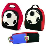Dabbawalla Bags Soccer Backpack, Lunch Bag Set with Matching Ditty Bag [並行輸入品]