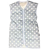 ベビースリーパー 洗える羽毛スリーパー 日本製 選べる7柄 (水玉スカイブルー)