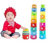 EITCベビー子供キッズ教育おもちゃフィギュアLetters Folding Stacking Cup