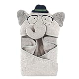 Hudson Baby （ハドソンベビー） ベビー ボーイ 動物さん フード付きバスタオル (スマートぞうさん) [並行輸入品]