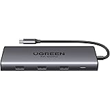 UGREEN Revodok Pro 109-usb ハブ type-c 9 in 1 USB Cハブ 10Gbps USB-C3.2 & USB-A3.2 高速転送ポート 4K@60Hz HDMI出力 100W PD急速充電 1Gbpsイーサネット