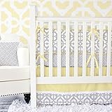 Caden Lane Mod 2 Piece Crib Set in Yellow and Gray by Caden Lane