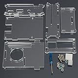 Acrylic shell with two heatsink for raspberry pi 2 model b