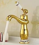 awxjxシンクタップ銅ヨーロピアンスタイルレトロスタイルBasinゴールドバスルーム