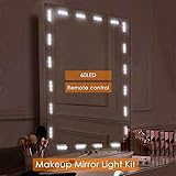 ミラーライトキット、LED Vanityライトキットメイクアップのドレッシングテーブル/バスルーム/照明器具ストリップ、防水60 LEDミラーライト器と電源供給