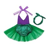 Winzik新生児幼児女児服装2 pc /セットレースカチューシャホルターネックマーメイドロンパース+ジャンプスーツ服セット US サイズ: 6-12 months カラー: ブラック