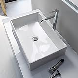 ４点セット　rapora据え置型陶磁器製洗面ボウル ＋ ポップアップ排水栓 ＋ツバ付直管＋　 選べる排水管　S字床排水管 または ボトルトラップ壁排水管セット　W600ｘD400ｘH160㎜　