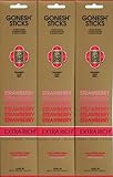 GONESH STRAWBERRY　ストロベリー　スティック　20本入り　X　3パック (60本)