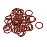 uxcell オイルシールOリング　ブレンダー　ゴム　ガスケット　レッド　25mm x 19mm x 3mm　40個