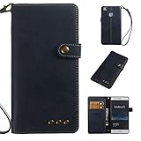 Aireratze(TM) Huawei P9 Lite ケース 良質PUレザーケース 横開き 手帳型　携帯電話用 [USBケーブルは無料です]　カバー カード収納ポケット付き　マグネット式　ストラッ