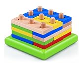 Wooden Intellect Geometry Shape Assembled Combination Blocks Children Quill Pairing Baby Puzzle Toy 