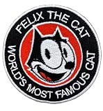 ワッペン レトロキャット WORLD'S MOST FAMOUS CAT ネコ アメカジ アイロンワッペン 刺しゅう アップリケ パッチ
