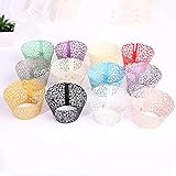 カップケーキ・ラッパー・フィリグリー・リトル・ヴァイン・レース・ケーキ・ペーパーデザート・ベーキング・マフィン・ペーパー・トレイ・ウェディング・パーティー・バースデー・デコレーション50個入り