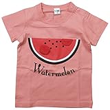 《初夏盛夏対応》 CHEEK ROOM(チイクルーム)  製品洗い加工済み42/2天竺スイカ半袖Tシャツ 80cm/PK NO.B-470145