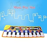 Firlar 知育玩具 音楽おもちゃ ピアノ 音楽カーペット 触って音を出す 電子ピアノ 子供タップピアノ カーペットピアノ 触感ゲーム 知能開発 キーボードマット 鍵盤 赤ちゃん 子供 おもちゃ