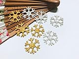 and.A ワッペン アイロン 刺繍 雪 8枚セット ミニサイズ アイロンワッペン 刺繍ワッペン スノーフレイク モチーフ アップリケ ハンドメイド ゴールド　シルバー　ホワイト(A・ゴールド&シルバーmix)