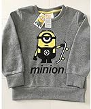 120cm ミニオン スウェット 長袖 グレー 裏起毛 キッズ USJ ユニバ ミニオンズ 120 トレーナー