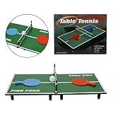 ChoneミニインドアTabletopテニスゲーム、木製& ABS Ping Pongボードゲームセット、Kids & Family Xmasパーティーギフト