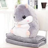 Sunny Plush Hamster Toy枕19.7 inch Stuffed Animal and Cute Baby Blanket 11.8×19.7 inch
