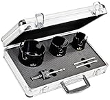 Starrett KMP03031-N 6-Piece Tungsten Carbide Tipped General Purpose MPH Hole Saw Kit with Aluminum C