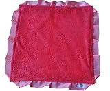 Cozy Wozy Paisley Minky Baby Lovie Sized Blanket with Satin Trim Lovie, Pink, 18 x 18 by Cozy Wozy