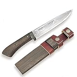 【佐治作】ブッシュクラフトナイフ｜木製ハンドル・木製鞘付き｜全長33cm 佐治作】ブッシュクラフトナイフ｜木製ハンドル・木製鞘付き｜全長33cm