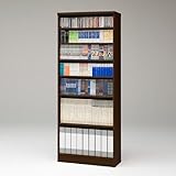 【国産】本格書棚 本棚(幅90 高さ178) エースラック ART1890P1.5HC DB ダークブラウン