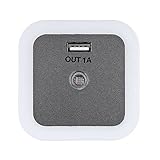 AnselfミニライトセンサーLEDナイトライトUSBインターフェイスウォール夜間のベビールームのベッドルーム グレー 4328265098