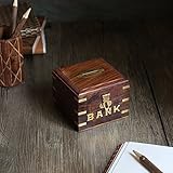 ユニークなビンテージ木製ボックスShaped Piggy Bank MoneyセーバーCoin Jar Gift Idea For Children Kids男の子と女の子、大人