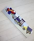 輸送飛行機、列車、ダンプトラック木製服Peg Rack for Kidsバスルーム寝室赤ちゃん保育園cr0010