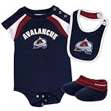 Colorado Avalancheネイビークリーパー、よだれかけ、Booties Set幼児ベビー 0-3 Months