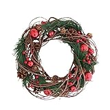 彩か SAIKA 【クリスマス】 リース  ピンク系 デコレーション 飾り Ball & Pinecone Wreath M (Pink) CGX-214Mpk