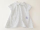 ベベクチュール(ベビー用品専門店) 日本製丸襟のドットワンピース80cm・コットンニット100％