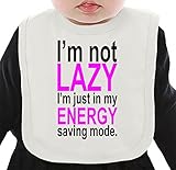 I'm Not Lazy I'm Just In My Eneregy Saving Mode Slogan ネクタイを有する有機ビブ Medium