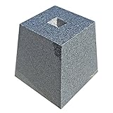 束石 角型 グレー御影石 1個