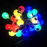 Bidason ハロウィン 電飾 眼球 電球　LED　ストリングライト　イルミネーション　目 飾り物　パーティー　ハロウィン イルミネーションLED ライト 全長2M　LED20灯　２点滅パターン 電