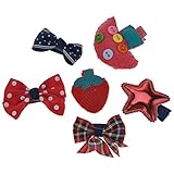 5 pcs/セット　赤ちゃんギフト　かわいい花のヘアクリップ　バレッタ　ヘアピン　蝶結び帽子セット　可愛いクリスマスギフト　クリスマス飾り品　レッドストロベリー