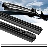 ワイパーゴム 650mm 8mm ワイパーゴム 650mm 2本入 (650mm+650mm) ワイパー 替えゴム ワイパー 替えゴム 65cm 車種専用セット 交換用ストリップは、幅8mmのほとんどの鉄フレームワイパーストリップに適しています