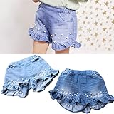 夏子供服キッズ服キッズ女の子ボトムスショットパンツ半ズボン可愛フリル辺＆ポケット＆パール付き100cm 110cm 120cm 130cm 140cm 140cm,navy